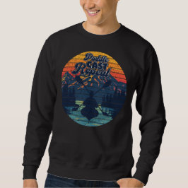 Kayak Angelruder Retro Sonnenuntergang Sweatshirt
