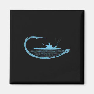 Kayak-Angler Angelhaken Grafik Kayaker Angeln Magnet