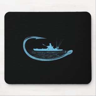 Kayak-Angler Angelhaken Grafik Kayaker Angeln Mousepad