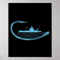 Kayak-Angler Angelhaken Grafik Kayaker Angeln