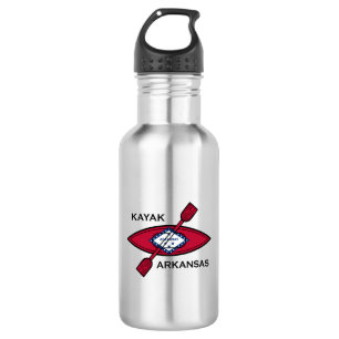 Kayak Arkansas Flag Edelstahlflasche