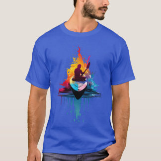 Kayak Art Kayak Sport für Kayaker retro T-Shirt