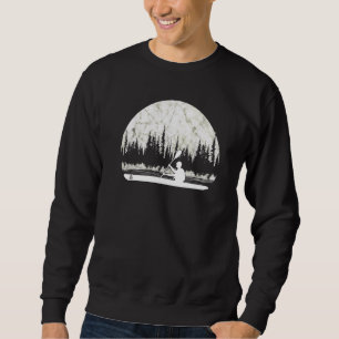 Kayak Boot Kayaking Vollmond Kayaker Paddling Sil Sweatshirt