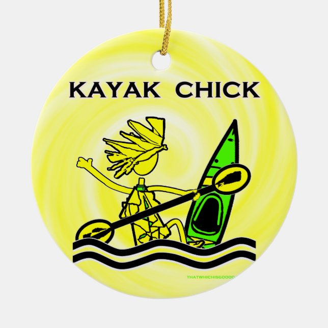 Kayak Chick Designs & Things Keramikornament (Vorne)