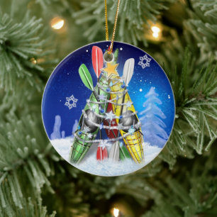 Kayak Christmas Tree Keramik Ornament