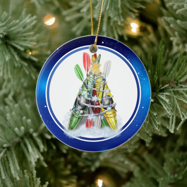 Kayak Christmas Tree Keramikornament (Baum)