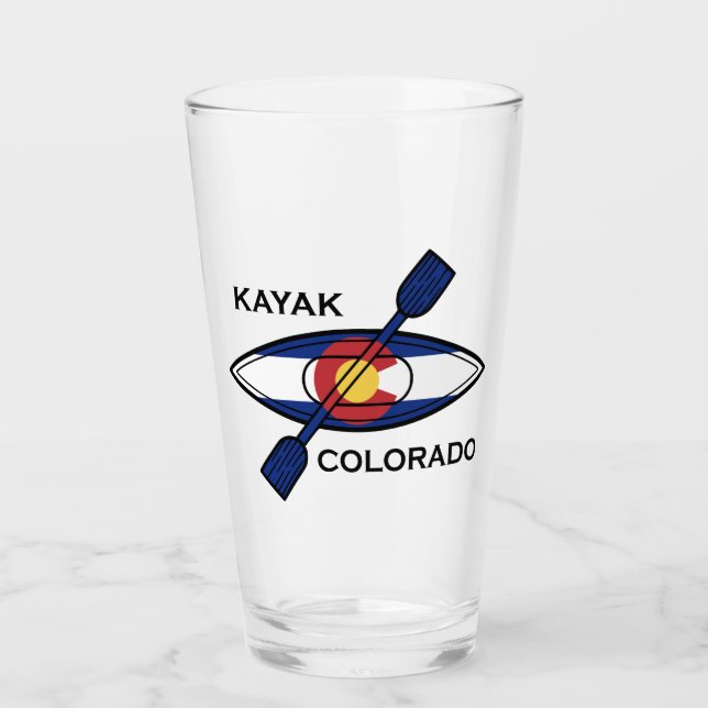 Kayak Colorado Flag Glas (Vorderseite)