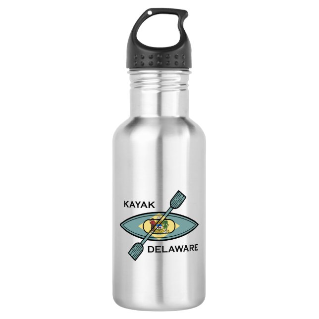 Kayak Delaware Flag Edelstahlflasche (Vorderseite)