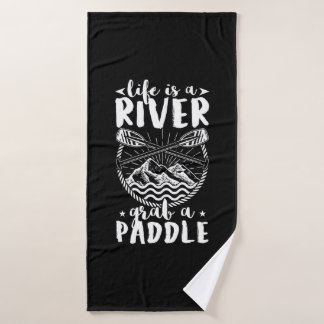 Kayak Driver Life ist ein Fluss Badehandtuch