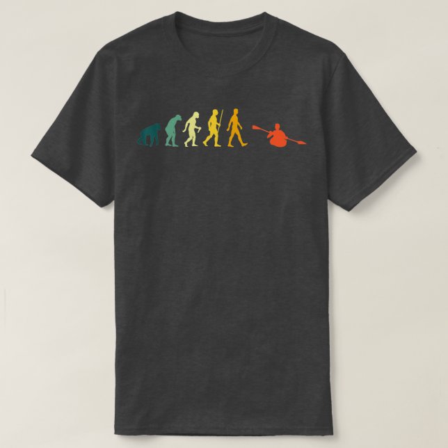 Kayak Evolution Retro Canoe Development Canoe T-Shirt (Design vorne)
