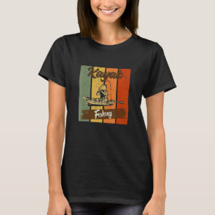 Kayak Fischen Addict Retro Vintager See Angeln Ka T-Shirt