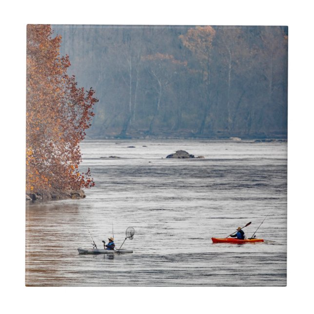 Kayak Fishing Fliese (Vorderseite)