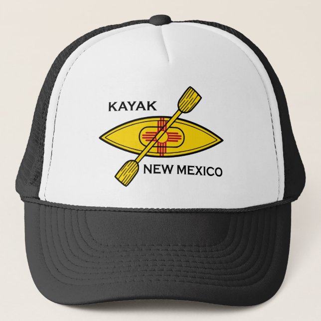 Kayak Flag New Mexico Truckerkappe (Vorderseite)