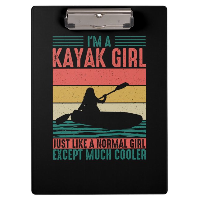 Kayak Girl aber Cooler Klemmbrett (Vorderseite)