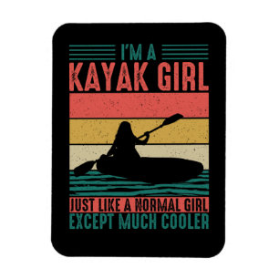 Kayak Girl aber Cooler Magnet