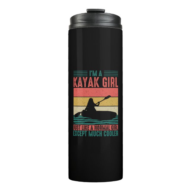 Kayak Girl aber Cooler Thermosbecher (Vorderseite)