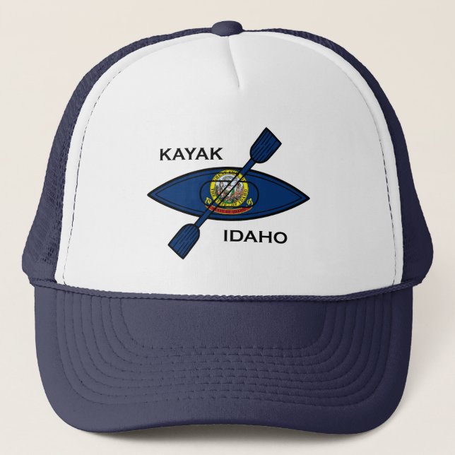 Kayak Idaho Flag Truckerkappe (Vorderseite)