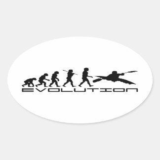 Kayak Kayaking Water Sport Evolution Kunst Ovaler Aufkleber