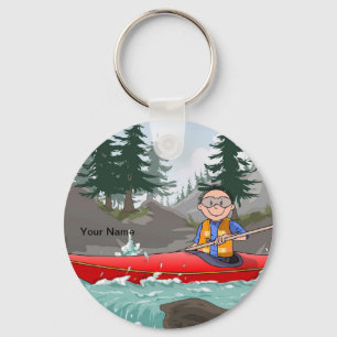 Kayak - Männlicher Cartoon von PrintedPerfection.c Schlüsselanhänger