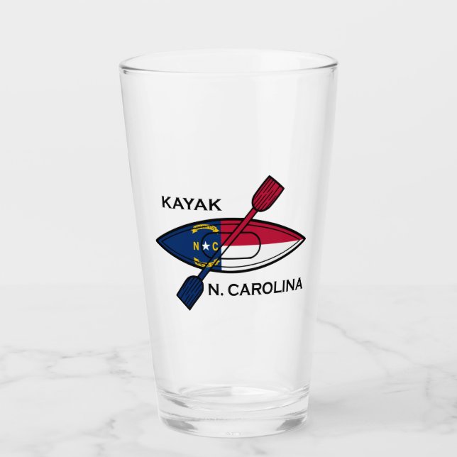 Kayak North Carolina Flag Glas (Vorderseite)