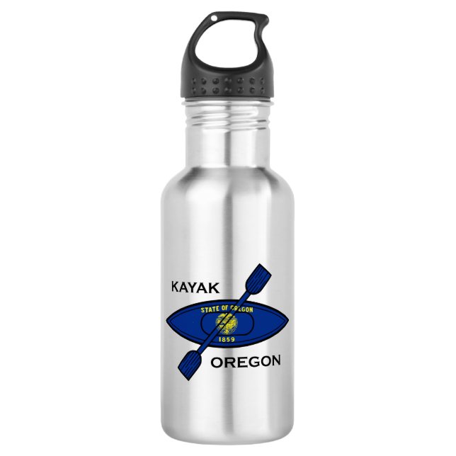 Kayak Oregon Flag Edelstahlflasche (Vorderseite)