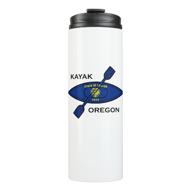Kayak Oregon Flag Thermosbecher (Vorderseite)
