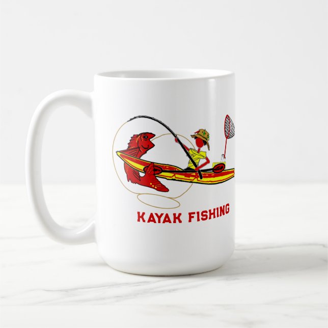 Kayak Pêche La Légende dans la Mug de Café Lumineu (Gauche)
