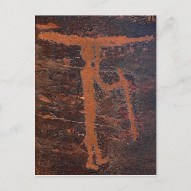 Kayak Petroglyph Postkarte (Vorderseite)