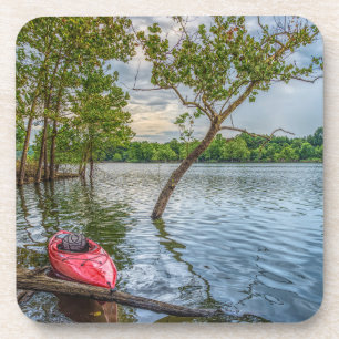 Kayak schwimmend am Tischtennissee Getränkeuntersetzer