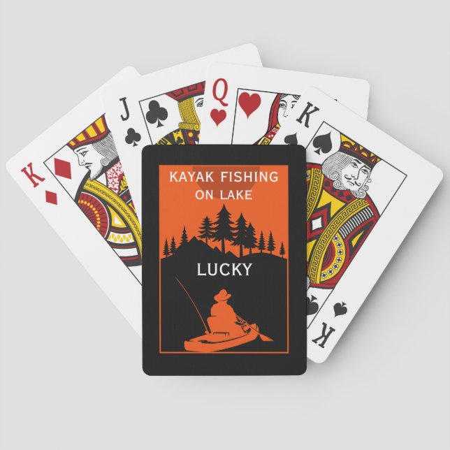Kayak See- und Flussfischerei Spielkarten (Rückseite)