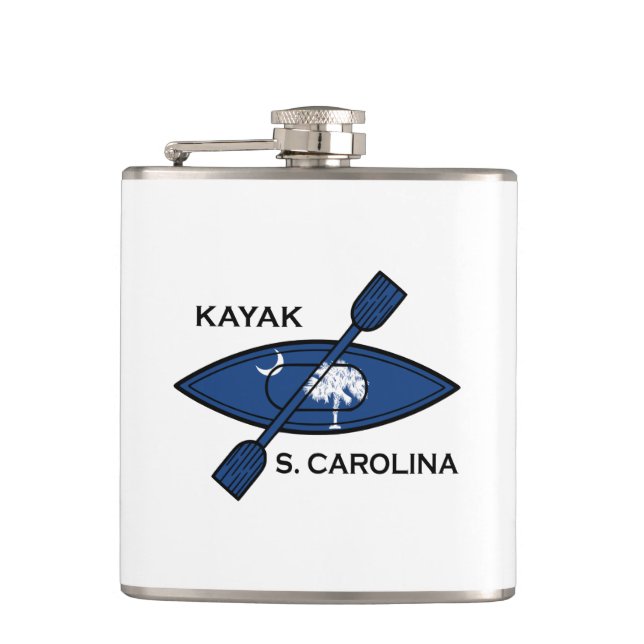 Kayak South Carolina Flag Flachmann (Vorderseite)