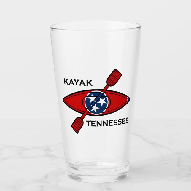 Kayak Tennessee Flag Glas (Vorderseite)