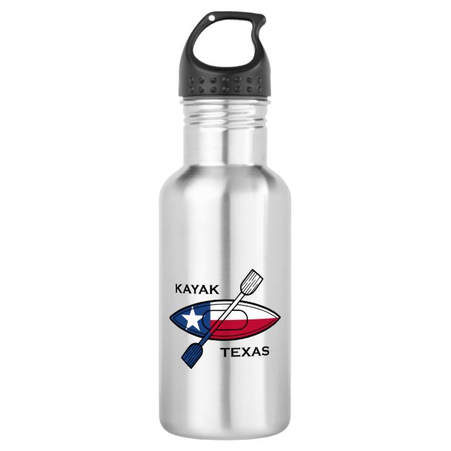 Kayak Texas Flag Edelstahlflasche (Vorderseite)