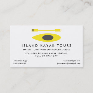 Kayak Tour Guide Business Card Visitenkarte