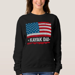 Kayak Vater America Us Flag Patriot Vintag Sweatshirt