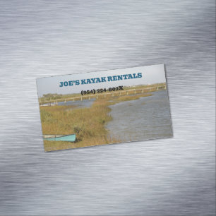 Kayak Vermietung/ Natur geführte Touren Magnetische Visitenkarte