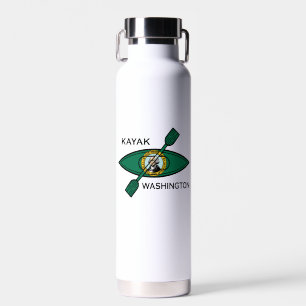 Kayak Washington Staatsflagge Trinkflasche