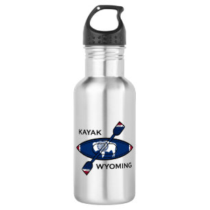 Kayak Wyoming Flag Edelstahlflasche