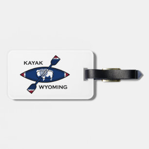 Kayak Wyoming Flag Gepäckanhänger
