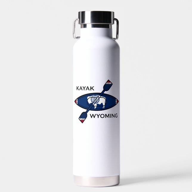 Kayak Wyoming Flag Trinkflasche (Vorne)