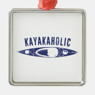 Kayakaholic Ornament Aus Metall