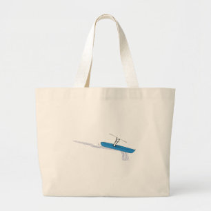 Kayaker auf dem Wasser Jumbo Stoffbeutel