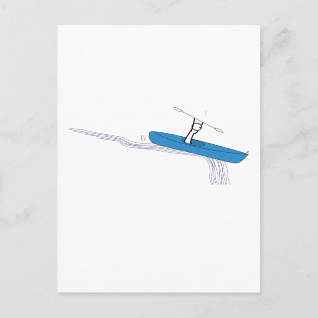 Kayaker im Wasser Postkarte (Vorderseite)