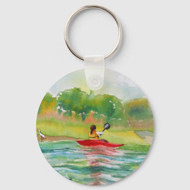 Kayaker Key Chain for Kayak Lover Schlüsselanhänger (Vorderseite)