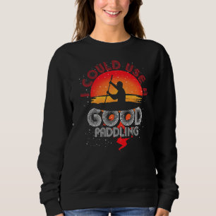 Kayaker Outdoor Sport Paddling Kayak Retro Kayakin Sweatshirt