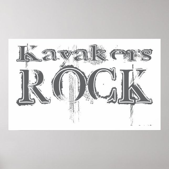 Kayakers Rock Poster (Vorne)