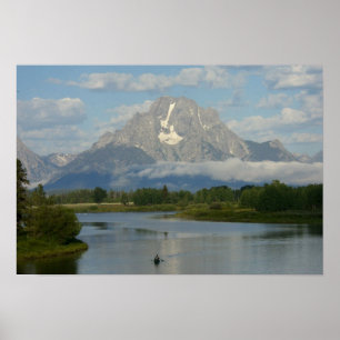 Kayakfahren im Grand-Teton-Nationalpark Poster