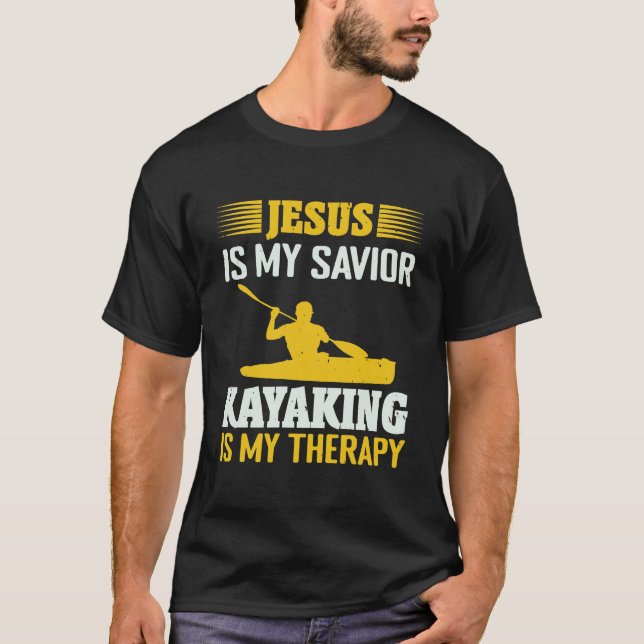 Kayaking and Jesus T-Shirt (Vorderseite)