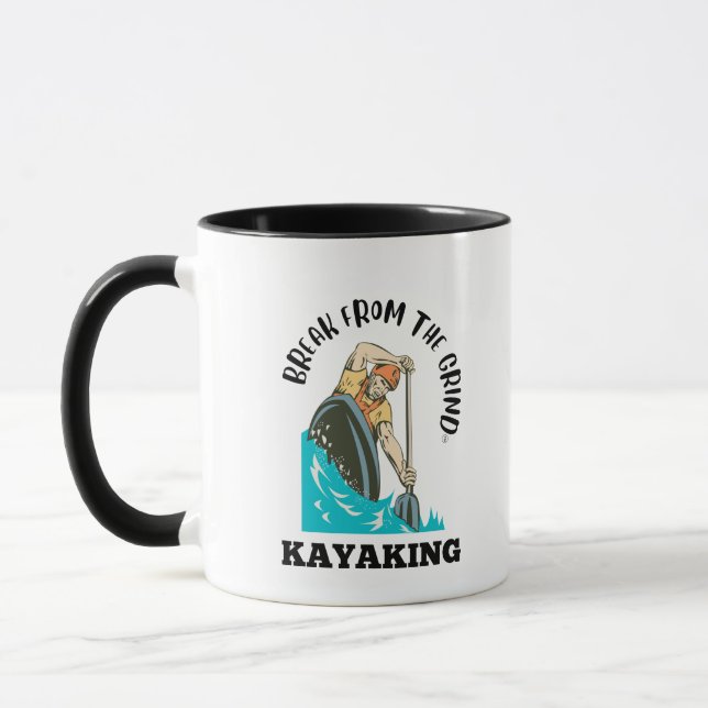 Kayaking BFTG (Noir) Mug de café (Gauche)