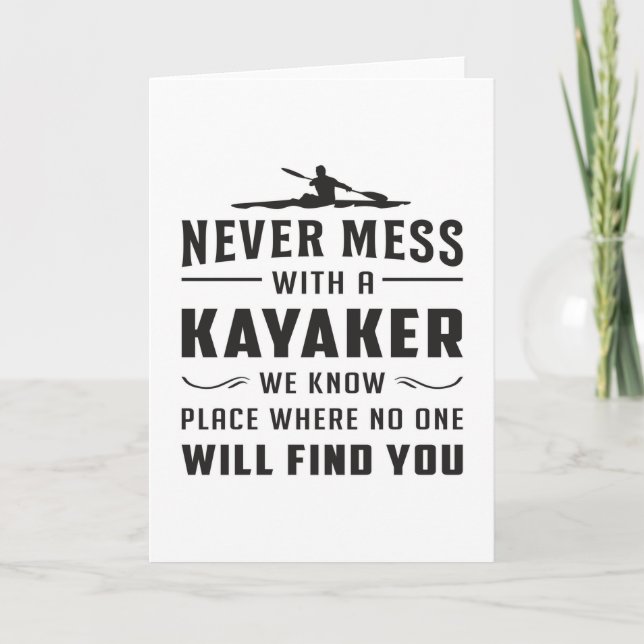 Kayaking Canoe Kayak Canoeing Funny Gift Idee Karte (Vorderseite)